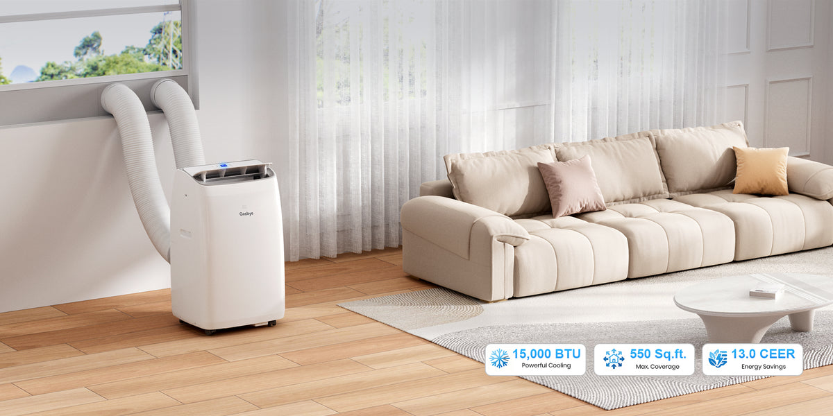 CoolPrime 12000w AC in living room scene