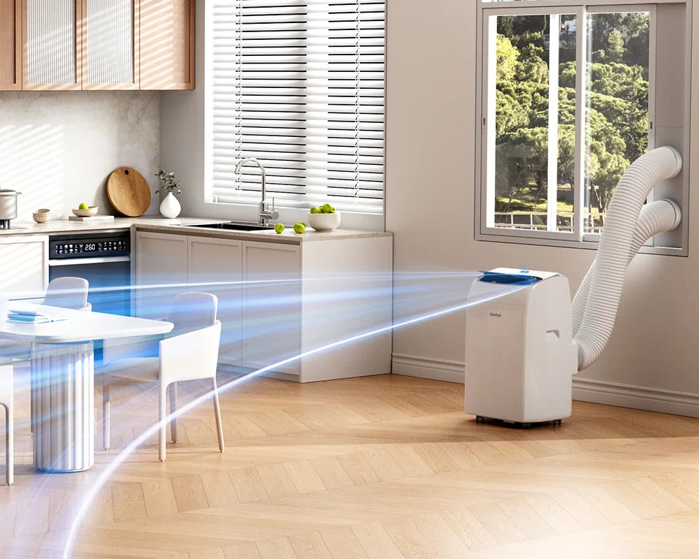 CoolPrime 8000W portable air conditioner in kitchen scene