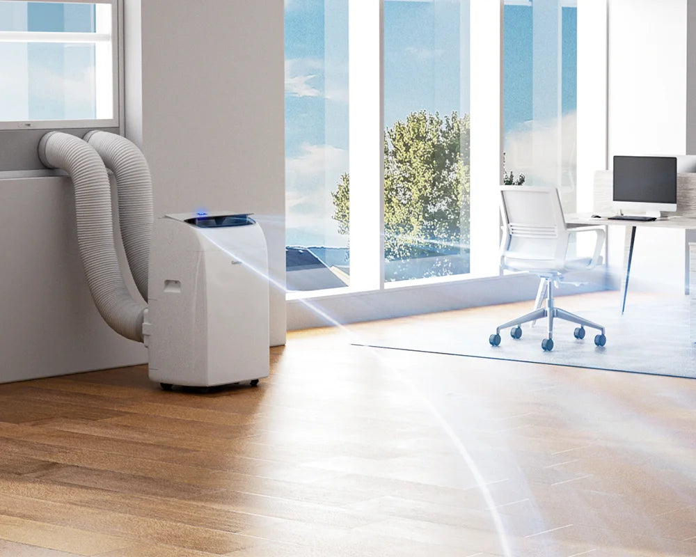 CoolPrime 8000W portable air conditioner in office scene
