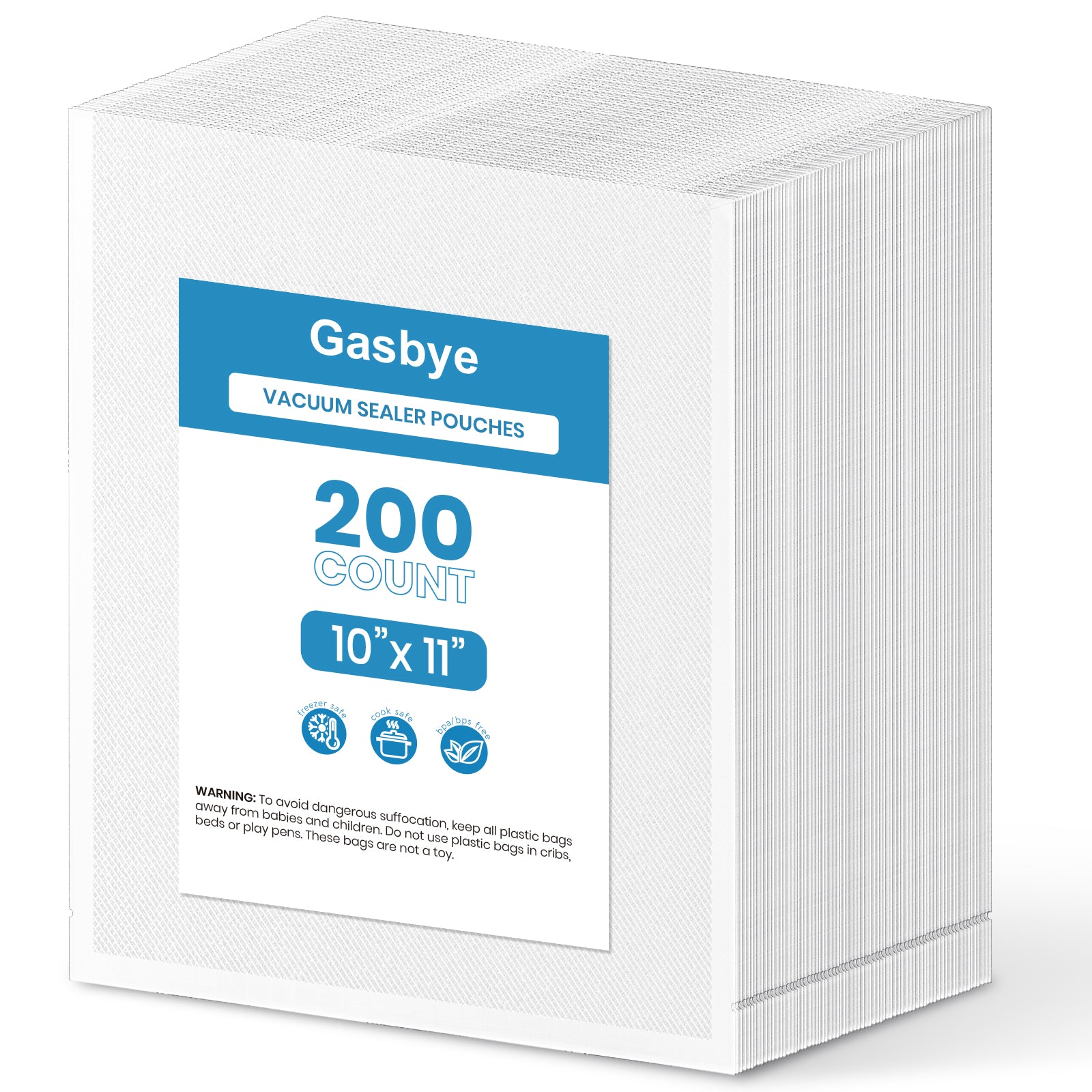 Vacuum Sealer Bags 200 Count – 10" x 11"