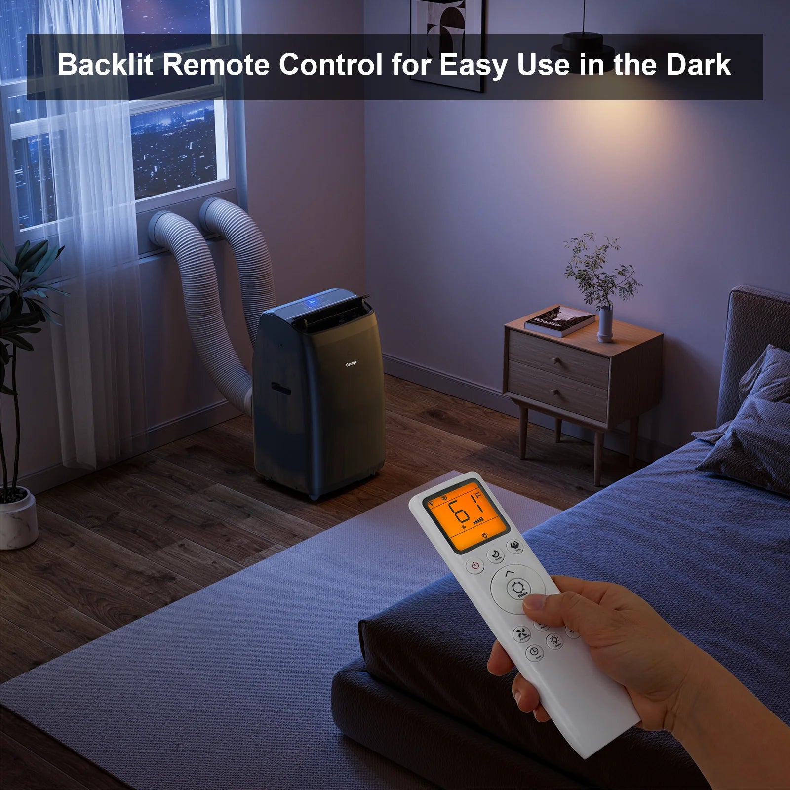 CoolPrime 10000B Air Conditioner Backlit Remote Control for Easy Use in the Dark