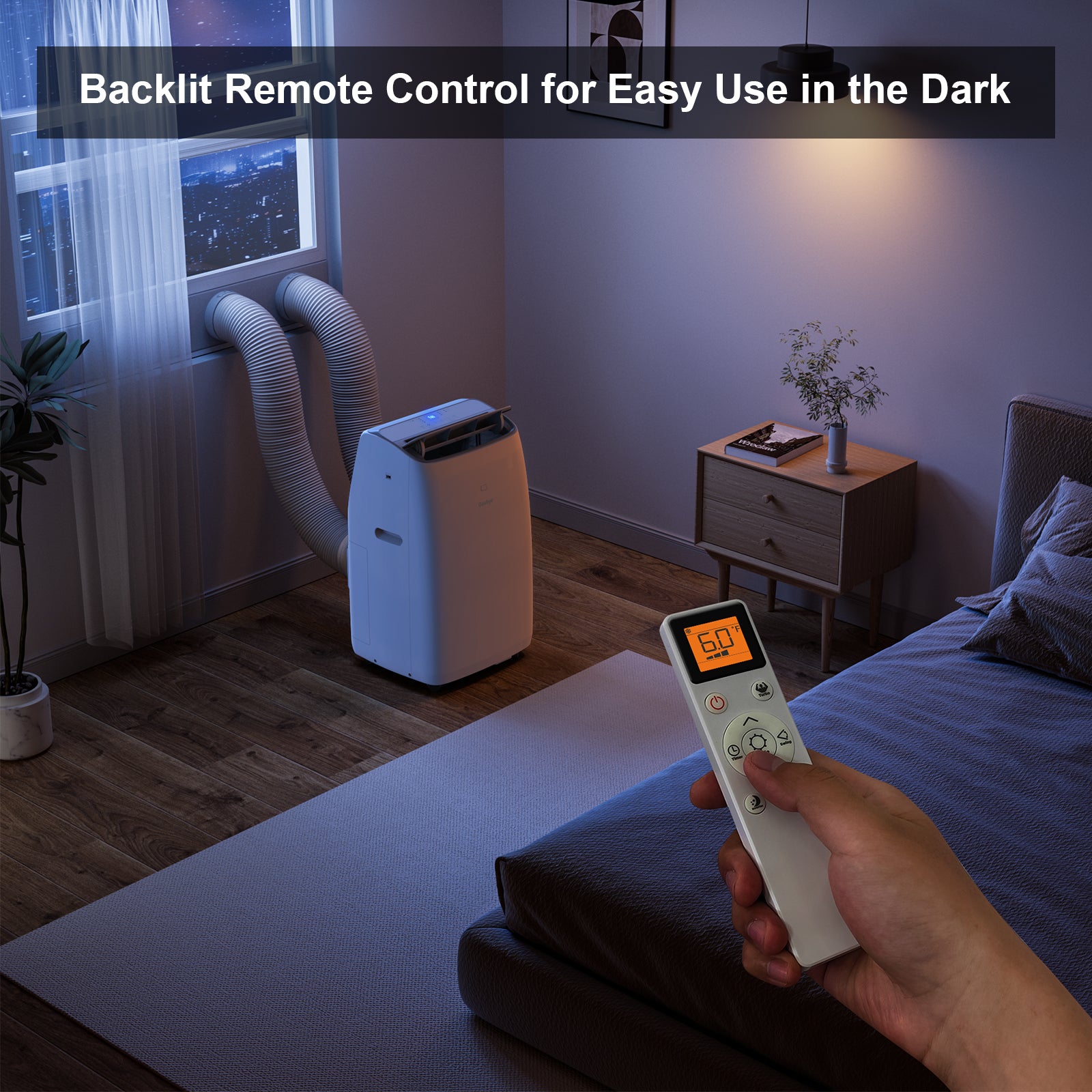 CoolPrime 10000W Air Conditioner Backlit Remote Control for Easy Use in the Dark