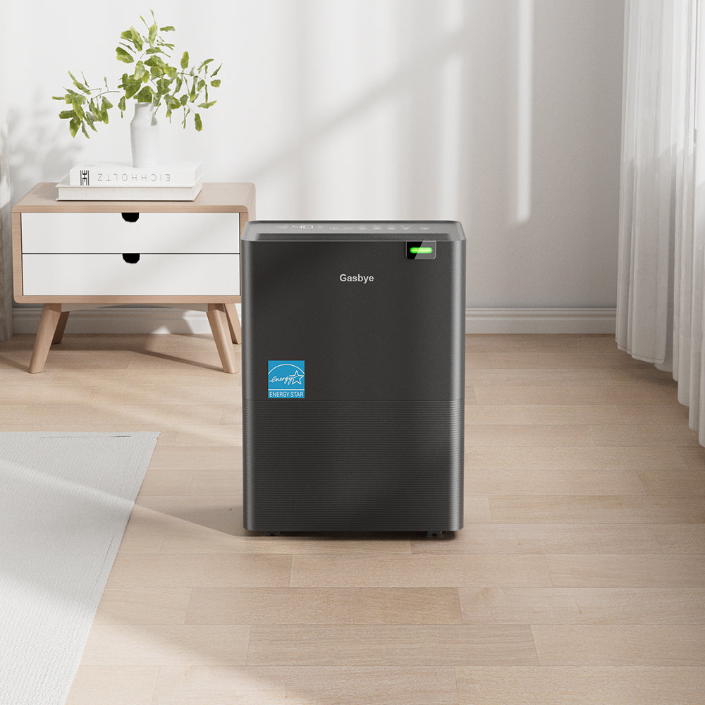 DryPrime 35BP dehumidifier bedroom scene close-up