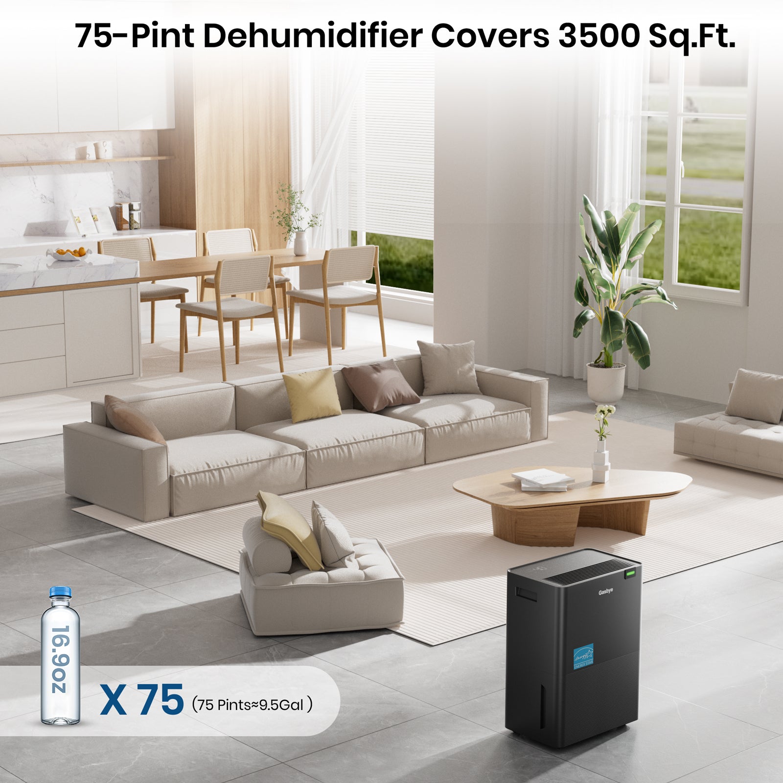 DryPrime 35BP Dehumidifier in living room environment