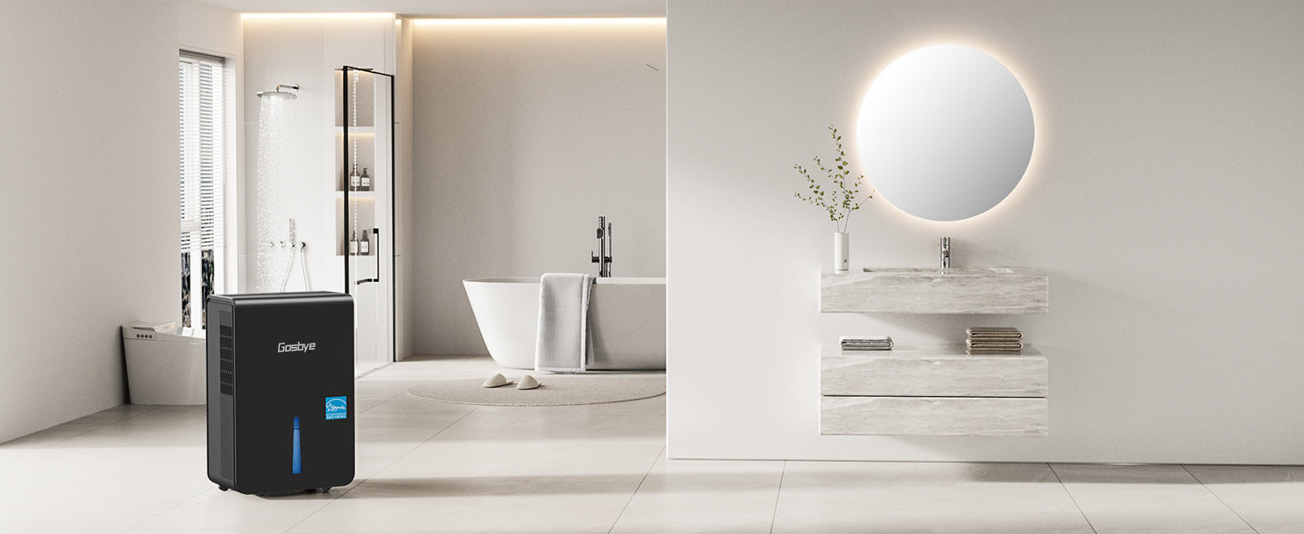 DryPrime 50B dehumidifier in baseroom scene