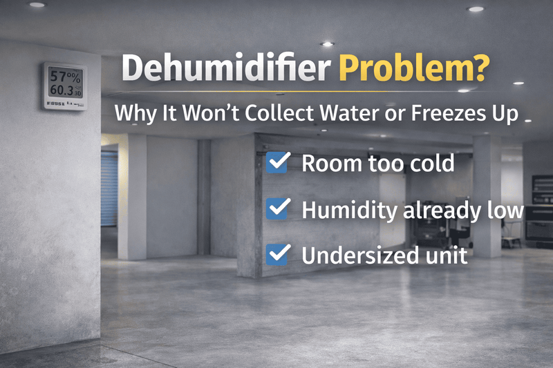 Dehumidifier Not Collecting Water or Freezing Up? Causes Explained