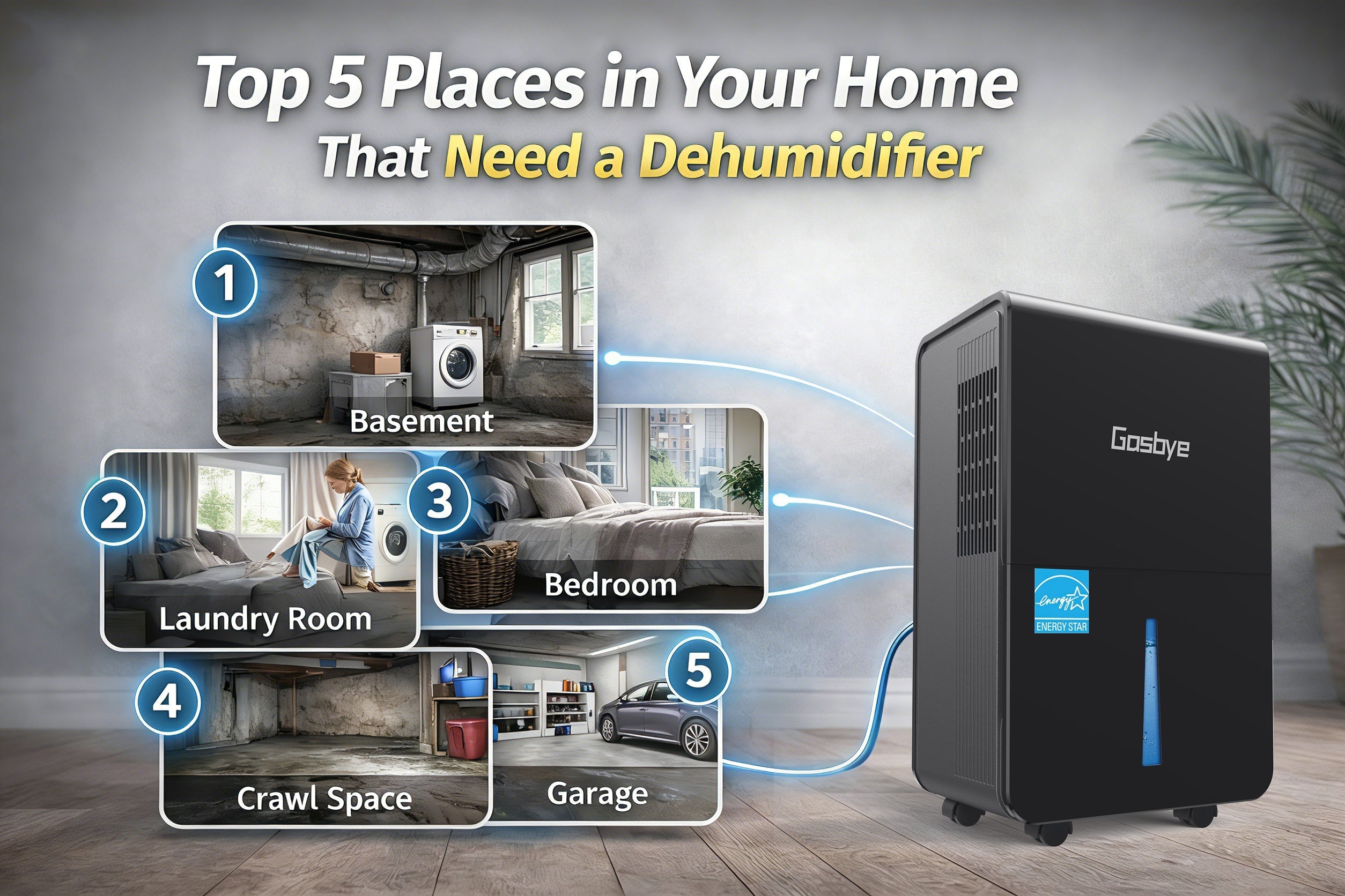 Top 5 Places in Your Home That Need a Dehumidifier