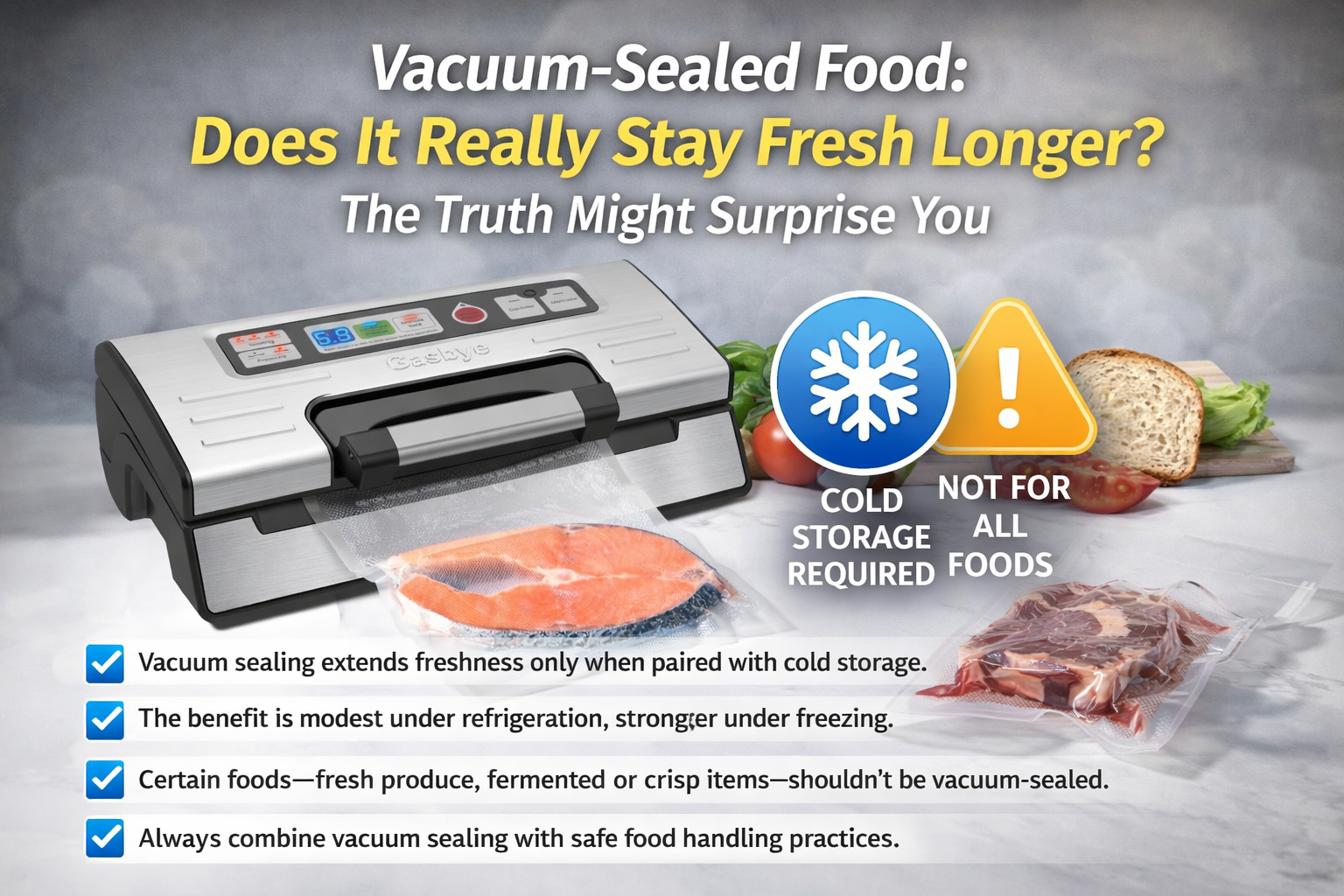 Vacuum-Sealed Food:Does lt Really Stay Fresh Longer?The Truth Might Surprise You