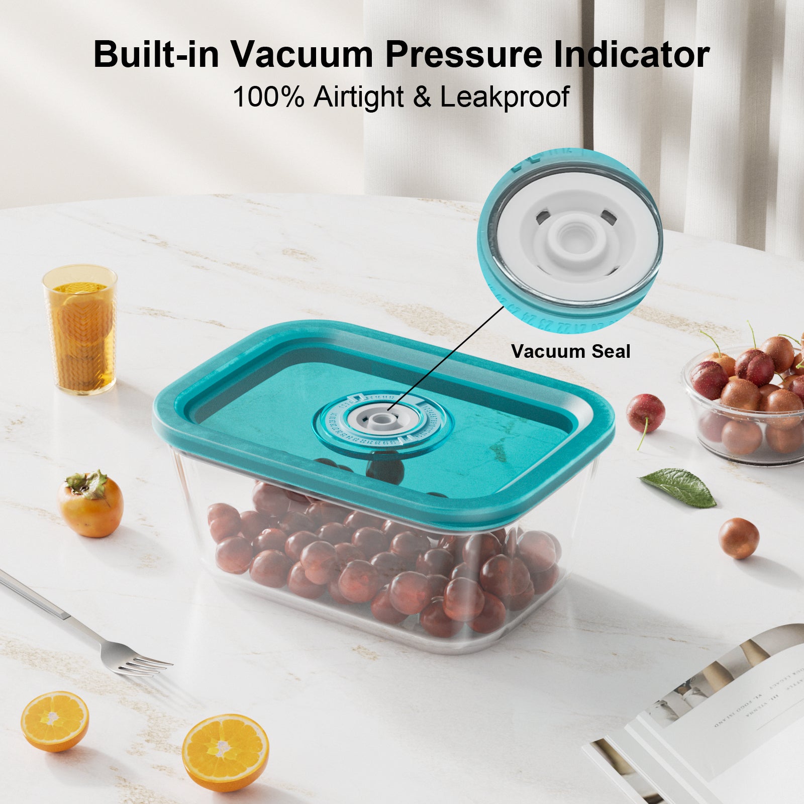 Gasbye Vacuum Food Containers – 24oz & 39oz, Airtight, BPA-Free