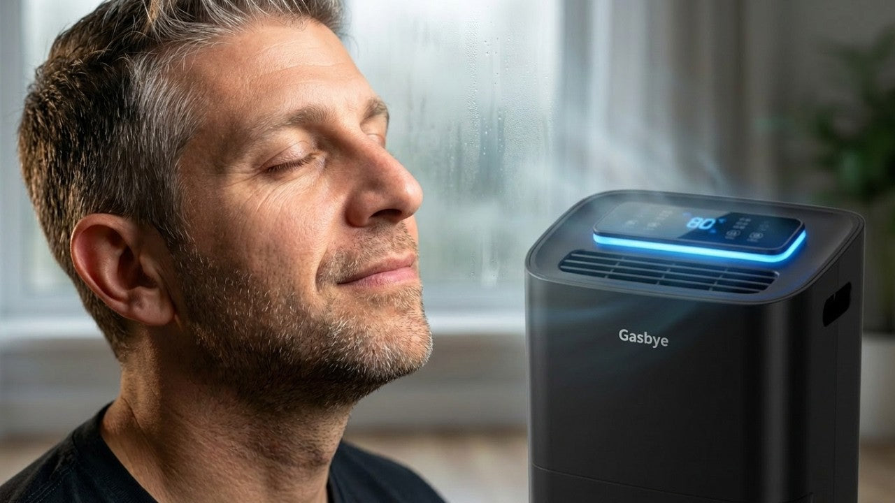 Load video: Gasbye Dehumidifier Review – Does It Reduce Moisture?