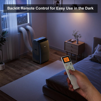 CoolPrime 10000B Air Conditioner Backlit Remote Control for Easy Use in the Dark