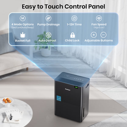 DryPrime 35BP Dehumidifier Easy to Touch Control Panel
