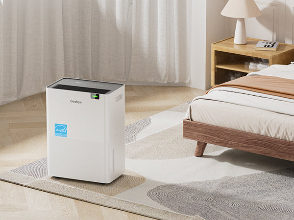 DryPrime 35WP dehumidifier in bedroom scene