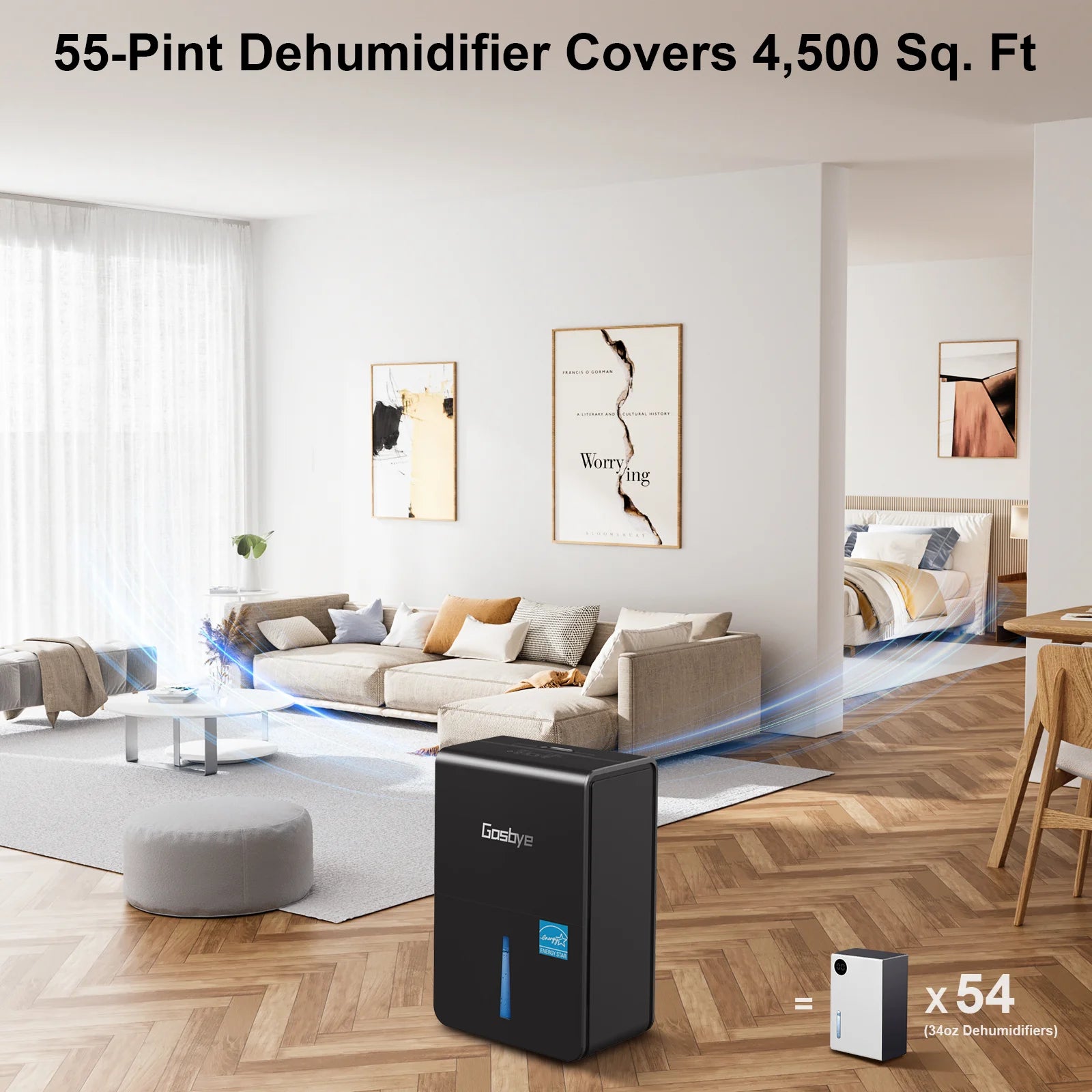 DryPrime 50B Dehumidifier in living room environment