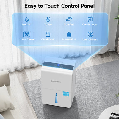DryPrime 50W Dehumidifier Easy to Touch Control Panel