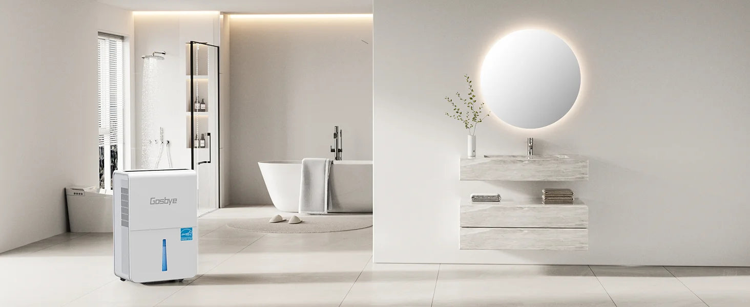 DryPrime 50W dehumidifier in baseroom scene