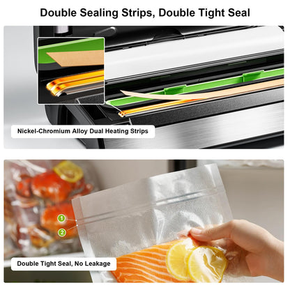 VS5166 Vacuum Sealer with Double Sealing Strips